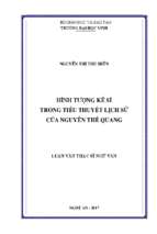 Hình tượng kẻ sĩ trong tiểu thuyết lịch sử của nguyễn thế quang   