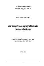 Hình thành kỹ năng dạy học vẽ theo mẫu cho giáo viên tiểu học 