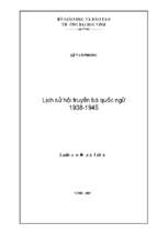 Lịch sử hội truyền bá quốc ngữ 1938   1945 