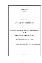 Giáo dục khoa cử nho học ở yên thành dưới thời phong kiến (1075   1919) 