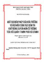 Một số biện pháp của hiệu trưởng về đổi mới công tác kiểm tra hoạt động chuyên môn trường tiểu học quận 1   thành phố hồ chí minh 