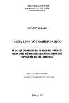 Lựa chọn một số bài tập nhằm phát triển sức mạnh trong môn học cầu lông cho học sinh trường thpt dân tộc nội trú   thanh hóa   