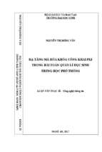 Hạ tầng mã hóa khóa công khai pki trong bài toán quản lí học sinh trung học phổ thông   