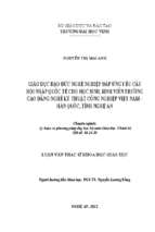 Giáo dục đạo đức nghề nghiệp đáp ứng yêu cầu hội nhập quốc tế cho học sinh, sinh viên trường cao đẳng nghề kỹ thuật công nghiệp việt nam   hàn quốc, tỉnh nghệ an   