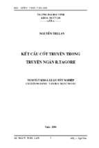 Kết cấu cốt truyện trong truyện ngắn r.tagore 