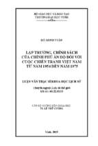 Lập trường, chính sách của chính phủ ấn độ đối với cuộc chiến tranh việt nam từ năm 1954 đến năm 1975   