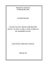 Giáo dục đạo đức cho học sinh, sinh viên trường cao đẳng cơ điện và nông nghiệp nam bộ thành phố cần thơ