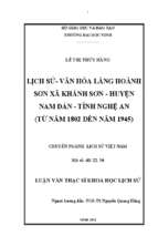 Lịch sử   văn hóa làng hoành sơn xã khánh sơn, huyện nam đàn, tỉnh nghệ an từ năm 1802 đến năm 1945   