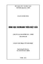 Hình học riemann trên mặt cầu