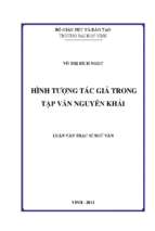 Hình tượng tác giả trong tạp văn nguyễn khải   