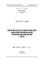 Khảo sát một số chỉ tiêu vi sinh vật và dinh dưỡng khoáng trong sản phẩm phân hữu cơ của nhà máy ceraphin khu công nghiệp bắc vinh   nghệ an 