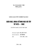 Giáo dục, khoa cử nho học hà tây từ 1075   1802 