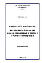 Hoàn thiện công tác kế toán bán hàng và xác định kết quả kinh doanh tại công ty cổ phần vật tư nông nghiệp nghệ an   