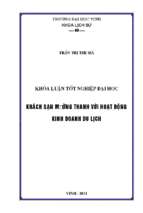 Khách sạn mường thanh với hoạt động kinh doanh du lịch   