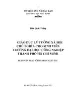 Giáo dục lý tưởng xã hội chủ nghĩa cho sinh viên trường đại học công nghiệp thành phố hồ chí minh   