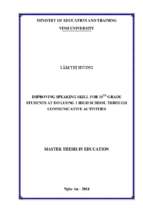 Improving speaking skill for 10th grade students at do luong 1 high school through communicative activities   master thesis in education 