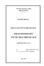 Khu di tích kim liên với việc phát triển du lịch   