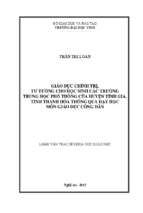 Giáo dục chính trị, tư tưởng cho học sinh các trường trung học phổ thông của huyện tĩnh gia, tỉnh thanh hóa thông qua dạy học môn giáo dục công dân   