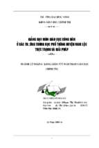 Giảng dạy môn giáo dục công dân ở các trường trung học phổ thông huyện nghi lộc thực trạng và giải pháp 