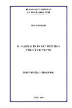 K  dạng vi phân bất biến trái với giá trị vectơ 