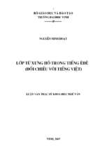 Lớp từ xưng hô trong tiếng êđê (đối chiếu với tiếng việt) 