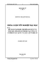 Kế toán tập hợp chi phí sản xuất và tính giá thành sản phẩm tại công ty cổ phần tàu quốc và xây lắp nghệ an   