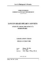 Love in shakespeare's sonnets = tình yêu trong thơ xônê của shakespeare 