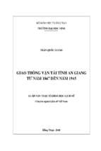 Giao thông vận tải tỉnh an giang từ năm 1867 đến năm 1945