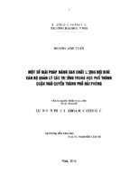 Một số giải pháp nâng cao chất lượng đội ngũ cán bộ quản lý các trường trung học phổ thông quận ngô quyền thành phố hải phòng   