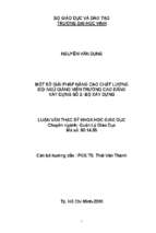 Một số giải pháp nâng cao chất lượng đội ngũ giảng viên trường cao đẳng xây dựng số 2   bộ xây dựng 