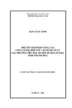 Một số giải pháp nâng cao chất lượng đội ngũ cán bộ quản lý các trường tiểu học huyện quảng xương, tỉnh thanh hóa   