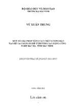 Một số giải pháp nâng cao chất lượng đào tạo hệ cao đẳng nghề ở trường cao đẳng công nghệ bắc hà, tỉnh bắc ninh 