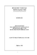 Một số giải pháp phát triển đội ngũ cán bộ quản lý trường trung học cơ sở huyện châu thành tỉnh hậu giang   