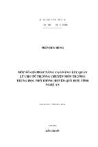 Một số giải pháp nâng cao năng lực quản lý cho tổ trưởng chuyên môn trường trung học phổ thông huyện quỳ hợp, tỉnh nghệ an   