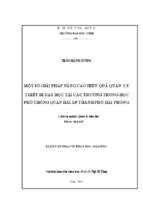 Một số giải pháp nâng cao hiệu quả quản lý thiết bị dạy học tại các trường trung học phổ thông quận hải an thành phố hải phòng   