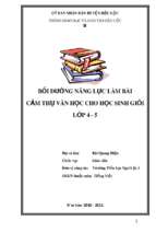 Sáng kiến kinh nghiệm bồi dưỡng năng lực làm bài cảm thụ văn học cho học sinh giỏi lớp 4   5