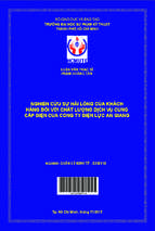 Nghiên cứu sự hài lòng của khách hàng đối với chất lượng dịch vụ cung cấp điện của công ty điện lực an giang