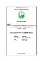 Khảo sát và hoàn thiện quy trình sản xuất lạp xưởng tại công ty cổ phần giống và thức ăn chăn nuôi cao bằng (cabaco).