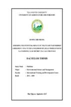 A study to assess the potential impact of voluntary partnership agreement (vpa) to the livelihood of local people in dong xa commune, na ri district, bac kan province.