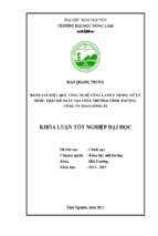 Đánh giá hiệu quả công nghệ lắng lamen trong xử lý nước thải mỏ than tại công trường uông thượng   công ty than uông bí.