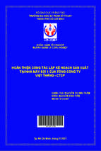 Hoàn thiện công tác lập kế hoạch sản xuất tại nhà máy sợi 1 của tổng công ty việt thắng   ctcp