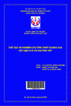 Chế tạo và nghiên cứu tính chất quang của vật liệu zno và zno pha tạp