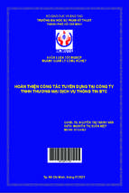 Hoàn thiện công tác tuyển dụng tại công ty tnhh thương mại dịch vụ thông tin btc