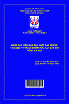 Nâng cao hiệu quả sản xuất dây thừng tại công ty trách nhiệm hữu hạn dây sợi rồng á châu