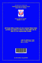 Kế toán tiền lương và các khoản trích theo lương tại công ty tnhh tư vấn thiết kế và đầu tư xây dựng minh thành