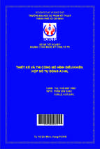 Thiết kế và thi công mô hình điều khiển hộp số tự động a140l ngành công nghệ kỹ thuật ô tô
