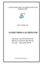 Báo cáo thực tập gatsby trong lập trình web