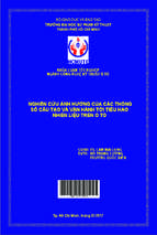 Nghiên cứu ảnh hưởng của các thông số cấu tạo và vận hành tới tiêu hao nhiên liệu trên ô tô ngành công nghệ kỹ thuật ô tô