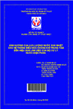 Ảnh hưởng của lưu lượng nước giải nhiệt cho hệ thống điều hòa không khí trung tâm đến hiệu quả làm việc của bộ xử lý nước điện phân ngành công nghệ kỹ thuật nhiệt