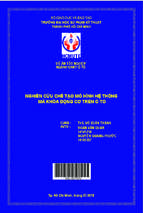 Nghiên cứu chế tạo mô hình hệ thống mã khóa động cơ trên ô tô ngành công nghệ kỹ thuật ô tô